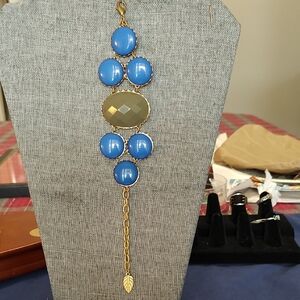 David Aubrey Gemstone Adjustable Statement Braclet, Retired